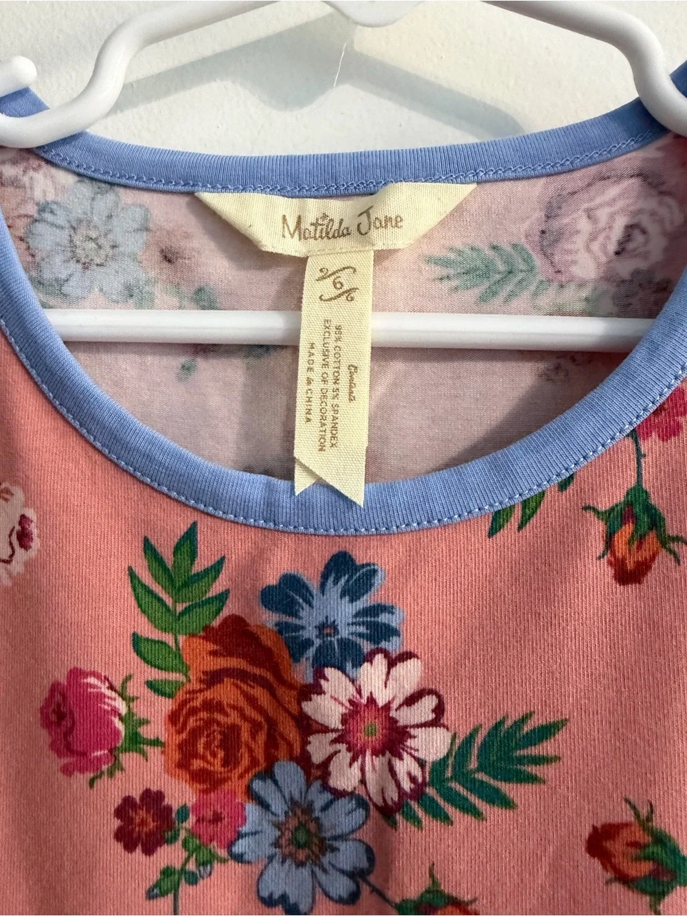 Matilda Jane Girls' Pink Floral Long-Sleeve Dress